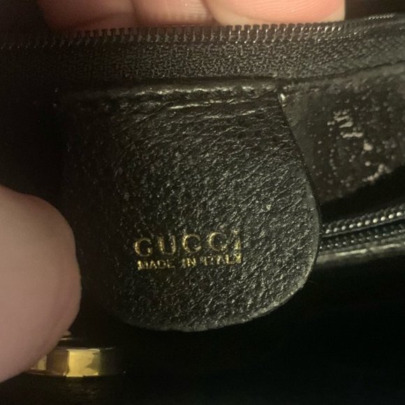 SOLD Gucci Vintage Princess Diana Bag Bamboo Handle Tote Black Leather - Picture 14 of 17